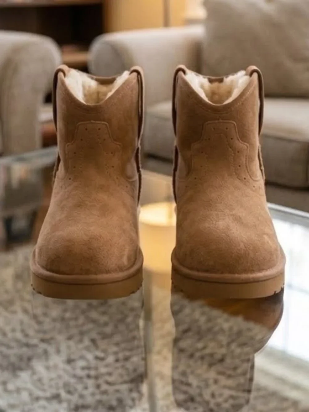 Women 100% Genuine Leather Warm Winter Boots